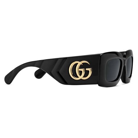 gucci italy design sunglasses sp8801|Rectangular frame sunglasses in black .